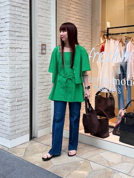 「NOLLEY’S（ノーリーズ）のアイテム（アクセサリー）」を使った、nol hirataさん（レディース・155cm）の春コーディネート