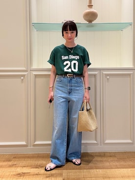 「アイテム（イヤリング）」を使った、nol hirataさん（レディース・155cm）の夏コーディネート