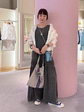 「アイテム（チャーム）」を使った、nol hirataさん（レディース・155cm）の夏コーディネート