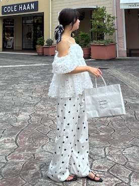 「アイテム（バレッタ/ヘアクリップ）」を使った、samayuさん（レディース・157cm）の夏コーディネート