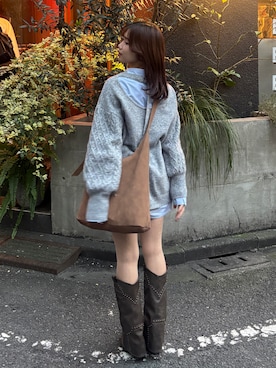 「アイテム（タイツ/ストッキング）」を使った、samayuさん（レディース・157cm）の秋コーディネート