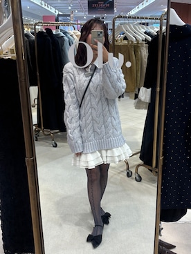 「アイテム（タイツ/ストッキング）」を使った、samayuさん（レディース・157cm）の秋コーディネート