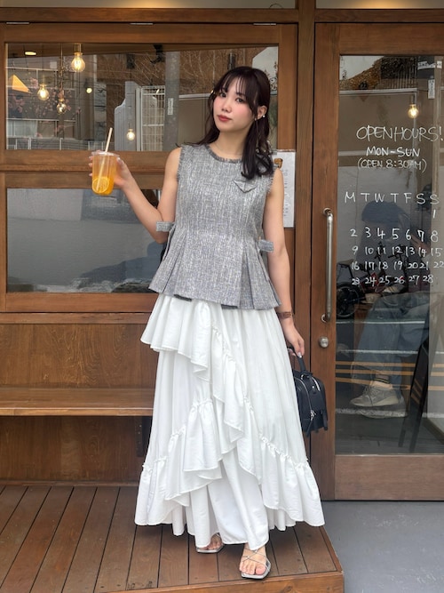 リボンツイードペプラムトップス リボンツイードペプラムトップス – Darich
