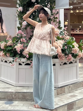 「アイテム（その他トップス）」を使った、samayuさん（レディース・157cm）の夏コーディネート