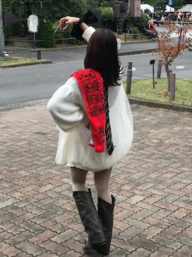 「アイテム（タイツ/ストッキング）」を使った、samayuさん（レディース・157cm）の秋コーディネート