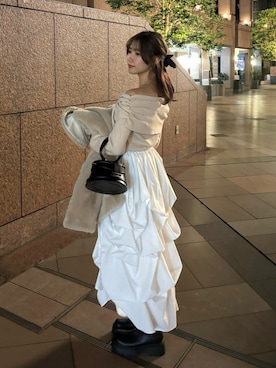 「アイテム（その他アウター）」を使った、samayuさん（レディース・157cm）の冬コーディネート