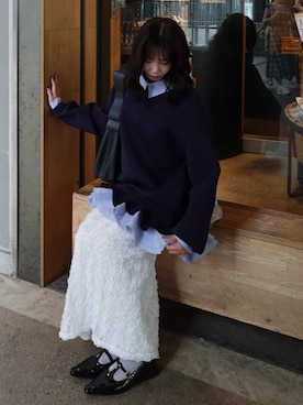 「アイテム（スウェット）」を使った、samayuさん（レディース・157cm）の秋コーディネート