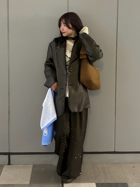 「アイテム（フォーマルスーツ/小物）」を使った、samayuさん（レディース・157cm）の冬コーディネート