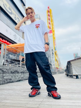 「MARVEL Tシャツ」｜kazさん（メンズ・172cm）の秋コーディネート