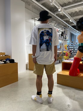 「MARVEL Tシャツ」｜kazさん（メンズ・172cm）の夏コーディネート