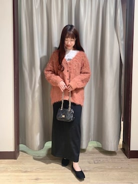 「スカートコーデ」｜「アイテム（バレエシューズ）」を使った、manaさん（レディース・160cm）の秋コーディネート