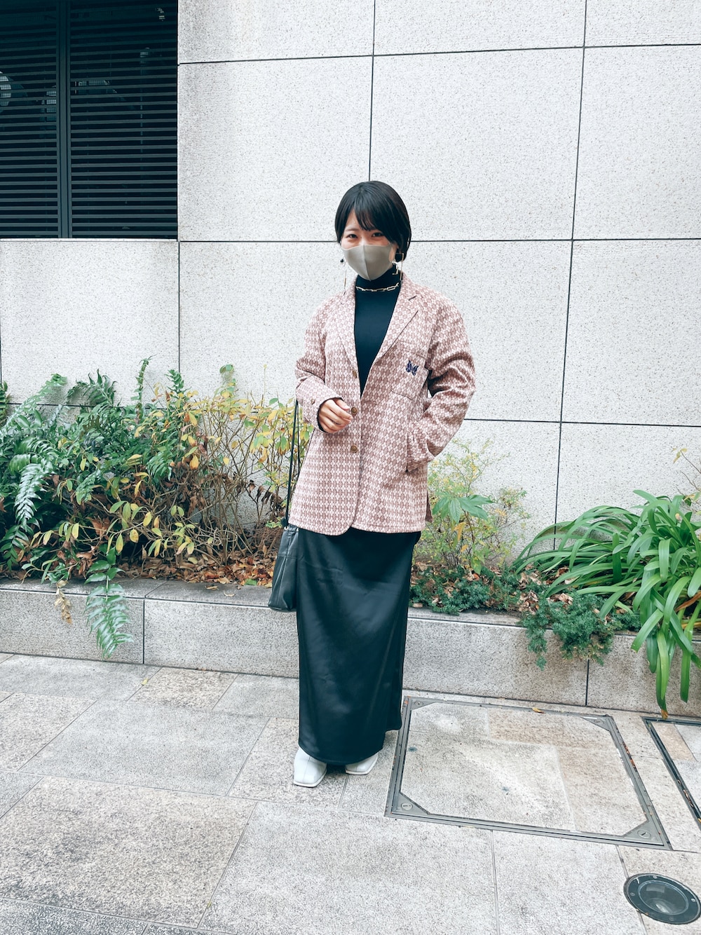 「休日スタイル、休日コーデ、冬、ジャケットコーデ、NEEDLES、AMERI、UN3D.、CULLNI、スカートスタイル、FENDI」｜「Needlesのアイテム（ジャケット/アウター、その他）」を使った、ゆーさん（レディース・160cm）の冬コーディネートの1枚目の写真