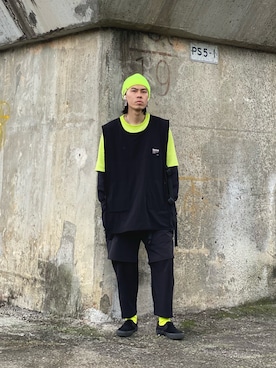 「adidas（アディダス）のアイテム（ノーカラージャケット）」を使った、ctboi さん（メンズ・175cm）の春コーディネート