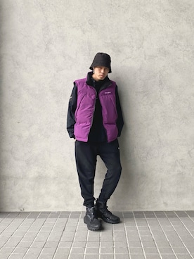 「NIKE（ナイキ）のアイテム（スタジャン）」を使った、ctboi さん（メンズ・175cm）の冬コーディネート