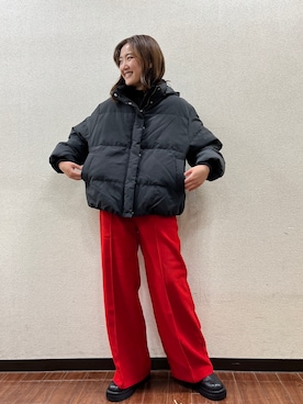 「ITEMS URBANRESEARCH（アイテムズ アーバンリサーチ）のアイテム（ダウンジャケット/コート）」を使った、nanaseさん（レディース・158cm）の秋コーディネート
