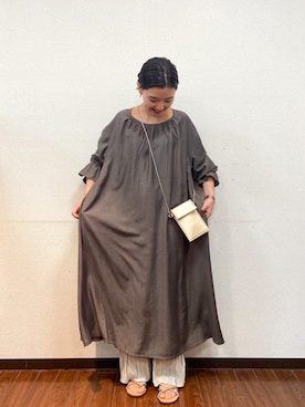 「ITEMS URBANRESEARCH（アイテムズ アーバンリサーチ）のアイテム（ショルダーバッグ）」を使った、nanaseさん（レディース・158cm）の夏コーディネート