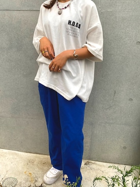 「ストリート系」｜「アイテム（アクセサリー）」を使った、paaaaaluさん（レディース・159cm）の夏コーディネート
