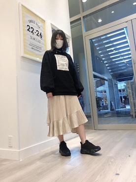 「BUBBLES（バブルス）のアイテム（トップス）」を使った、ORientalTRaffic流山おおたかの森S・C店さん（レディース・157cm）の冬コーディネート