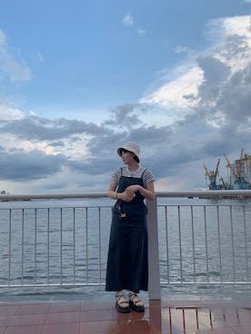 「chico_（チコ）のアイテム」を使った、𝘬𝘢𝘯𝘢さん（レディース・156cm）の夏コーディネート