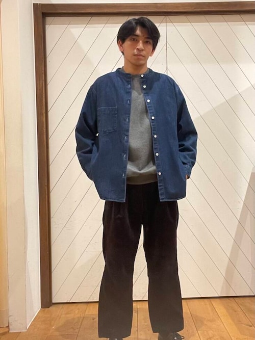 新品未使用　アーバンリサーチドアーズ　バンドカラーデニムシャツ URBAN RESEARCH DOORS｜デニムバンドカラーシャツ | Rakuten