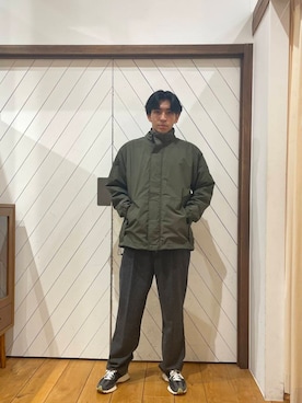 「URBAN RESEARCH DOORS（アーバンリサーチドアーズ）のURD 裏ボアナイロンブルゾン（ブルゾン）」を使った、二宮　響さん（メンズ・178cm）の冬コーディネート