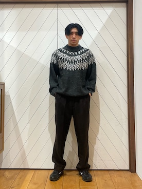 「完声ボトムス」｜二宮　響さん（メンズ・178cm）の秋コーディネート