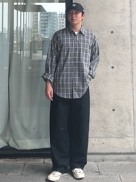 「Lee（リー）のアイテム」を使った、ｵｶｲﾖｼﾋﾃﾞさん（メンズ・167cm）の夏コーディネート