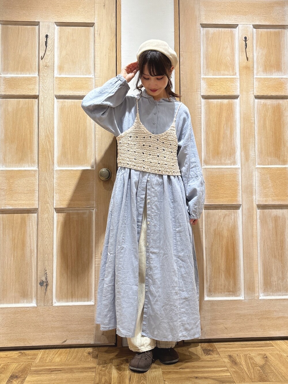 Cross×Linen】ショールカラーワンピース ≪S/Mサイズ≫を使った人気