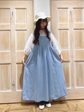 「レースブラウス」｜「アイテム（その他）」を使った、yurikaさん（レディース・157cm）の春コーディネート
