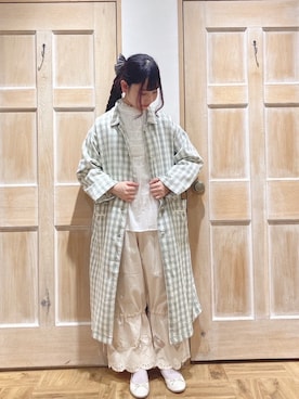「サマンサモスモス」｜「アイテム（その他アウター）」を使った、yurikaさん（レディース・157cm）の春コーディネート