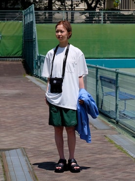 「WILD THINGS（ワイルドシングス）のアイテム（パンツ）」を使った、HIDEさん（レディース・157cm）の夏コーディネート