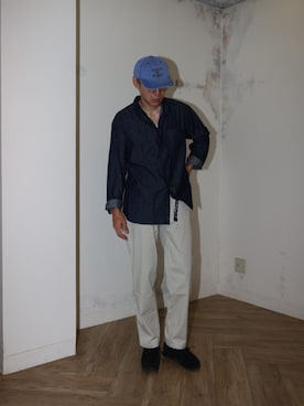 「WILD THINGS（ワイルドシングス）のピグメントキャップ│PIGMENT CAP（キャップ）」を使った、HIDEさん（メンズ・178cm）の夏コーディネート