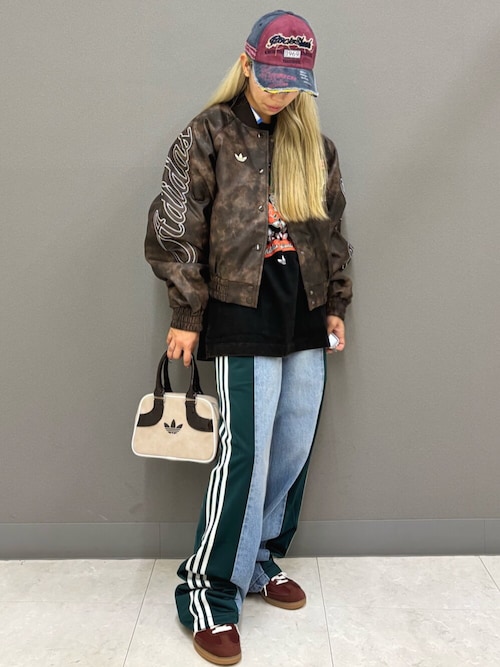 アディダス オリジナルス Athletic Dept ビンテージ合成皮革ジャケット