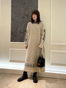 「PENDLETON（ペンドルトン）のアイテム（ワンピース/ドレス）」を使った、イワナガさん（レディース・162cm）の秋コーディネート