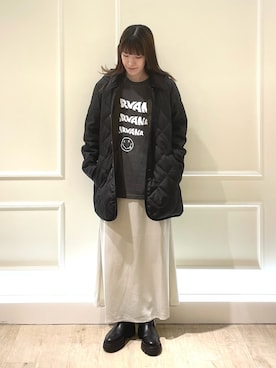 「TAION（タイオン）のアイテム（ブルゾン）」を使った、イワナガさん（レディース・162cm）の秋コーディネート