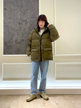 「タートルネック」｜「アイテム（モカシン/デッキシューズ）」を使った、イワナガさん（レディース・162cm）の秋コーディネート