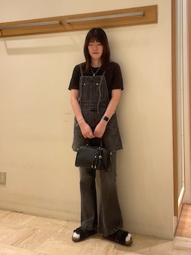 「アイテム（サロペット/オーバーオール）」を使った、イワナガさん（レディース・162cm）の夏コーディネート