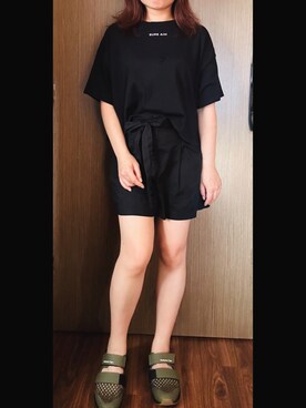 「Onitsuka Tiger（オニツカタイガー）のREBILAC SANDAL / レビラック サンダル（サンダル）」を使った、AngelaMYletterさん（レディース・153cm）の夏コーディネート