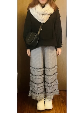 「ROCOCO（ロココ）のアイテム」を使った、AngelaMYletterさん（レディース・153cm）の冬コーディネート