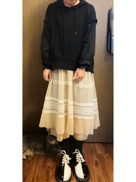 「ROCOCO（ロココ）のアイテム」を使った、AngelaMYletterさん（レディース・153cm）の冬コーディネート