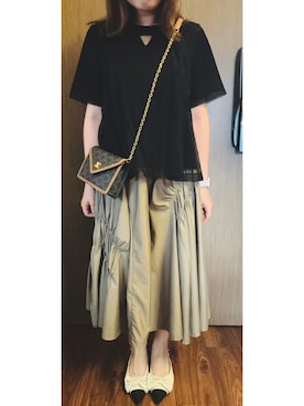 「ROCOCO（ロココ）のアイテム」を使った、AngelaMYletterさん（レディース・153cm）の夏コーディネート