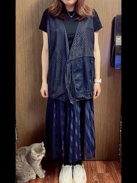 「initial（イニシャル）のアイテム」を使った、AngelaMYletterさん（レディース・153cm）の春コーディネート