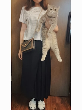 「initial（イニシャル）のアイテム」を使った、AngelaMYletterさん（レディース・153cm）の春コーディネート