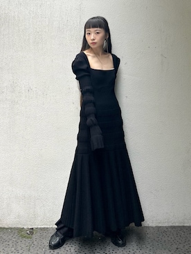 「STUDIOUS（ステュディオス）のアイテム（スラックス）」を使った、saki togoさん（レディース・156cm）の秋コーディネート