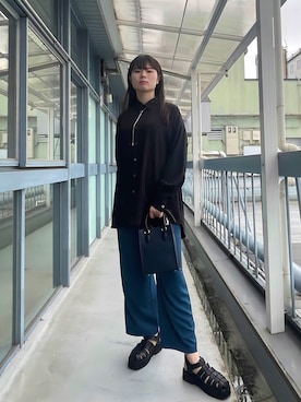 「ループタイ」｜「アイテム（サンダル）」を使った、aさん（レディース・172cm）の夏コーディネート