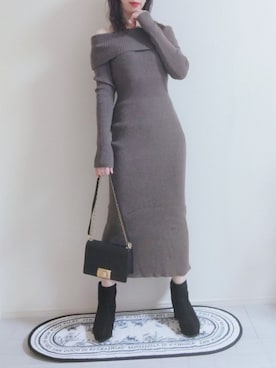 「アイテム（ワンピース/ドレス）」を使った、みーさん（レディース・161cm・30代）の冬コーディネート