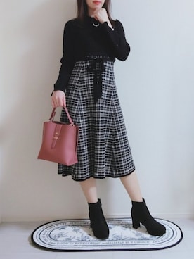 「アイテム（ワンピース/ドレス）」を使った、みーさん（レディース・161cm・30代）の冬コーディネート