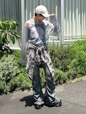 「Anui（アニュイ）のアイテム（帽子）」を使った、なっつさん（レディース・164cm）の秋コーディネート