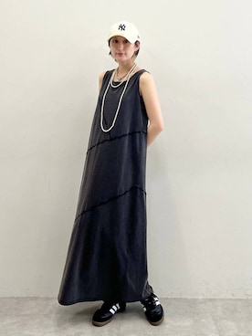「Anui（アニュイ）のアイテム（帽子）」を使った、なっつさん（レディース・164cm）の春コーディネート