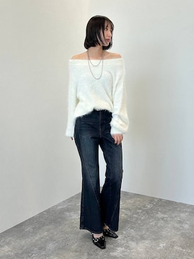 「PAGEBOY（ページボーイ）の【ステンレス素材】ロングボールチェーンネックレス（ネックレス）」を使った、なっつさん（レディース・164cm）の秋コーディネート